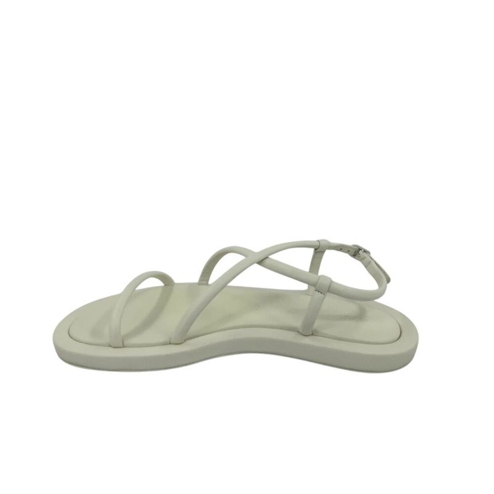 Alexander Mcqueen Women Strappy Leather Sandal White 6.5